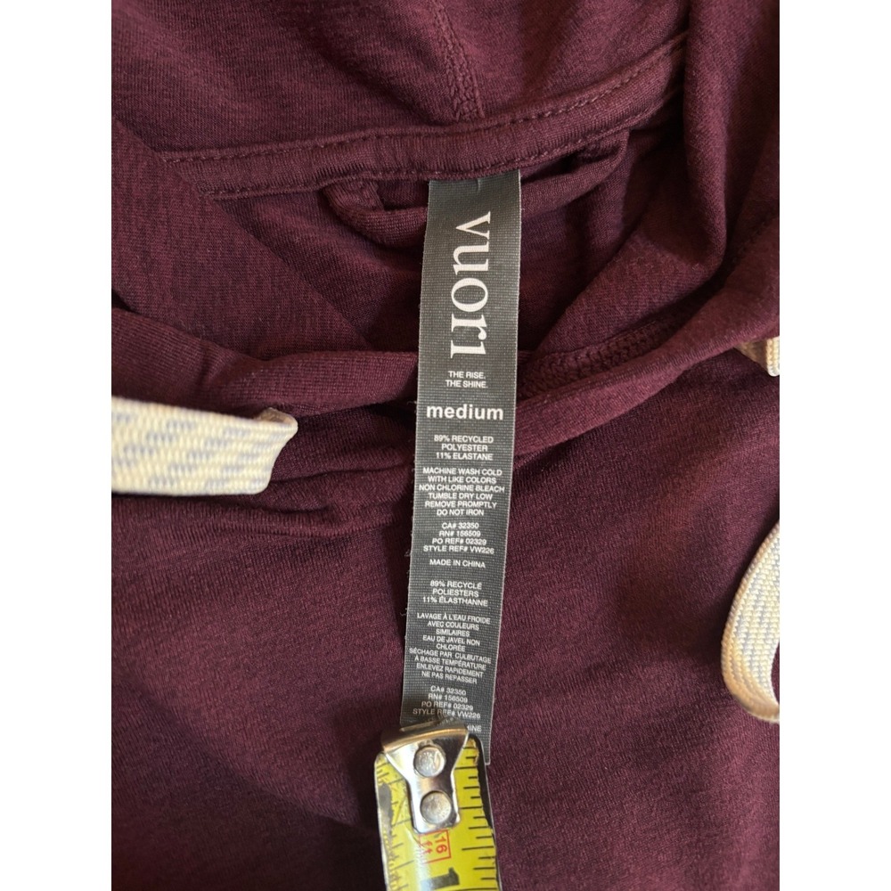 Vuori Halo Essential Hoodie Womens Medium Burgundy DreamKnit Pullover VW226 - Picture 5 of 8